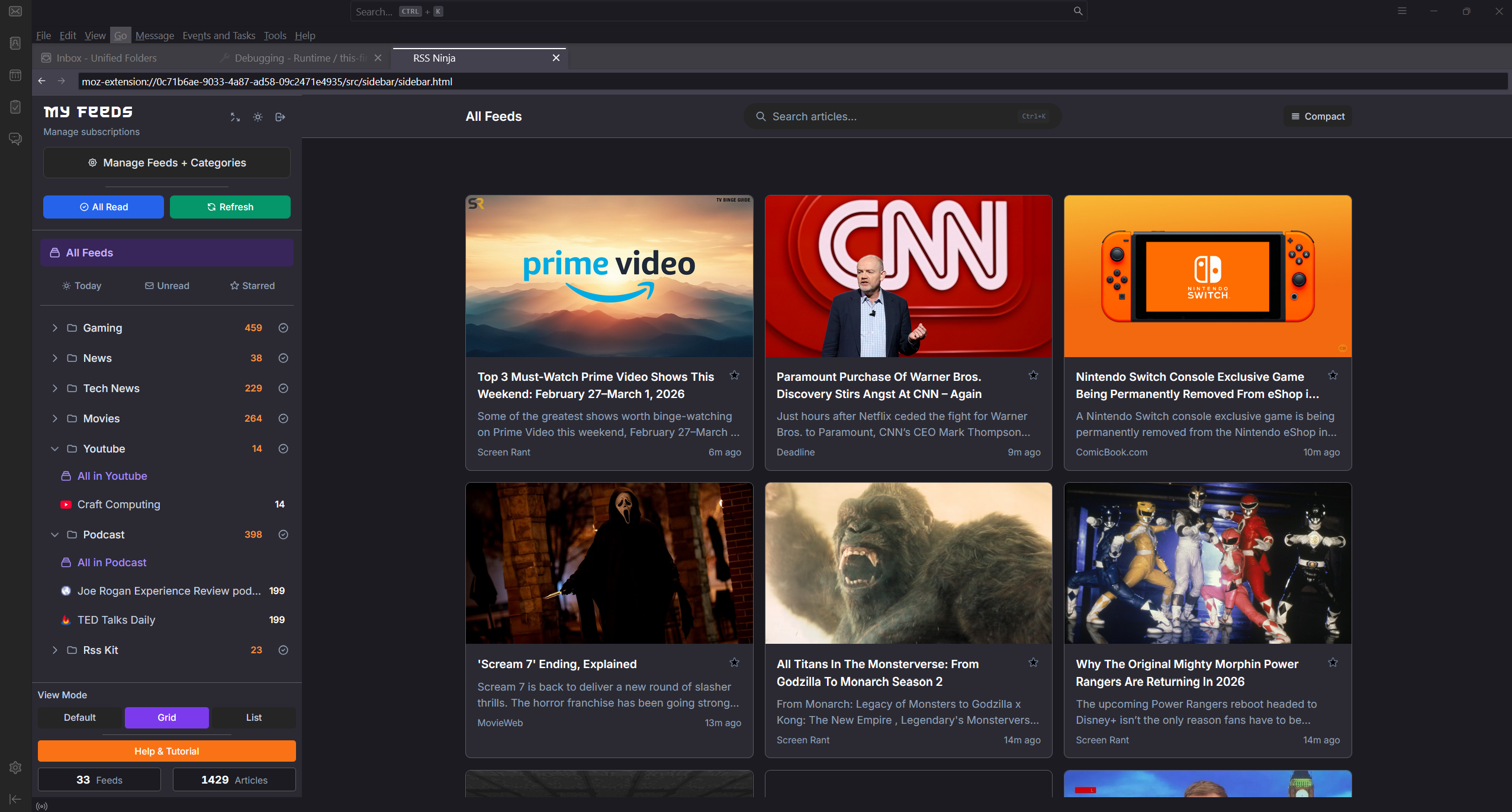 RSS Ninja Thunderbird